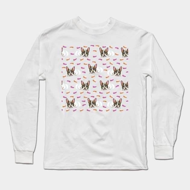 french bulldog and macaroons Long Sleeve T-Shirt by VicaVeresk